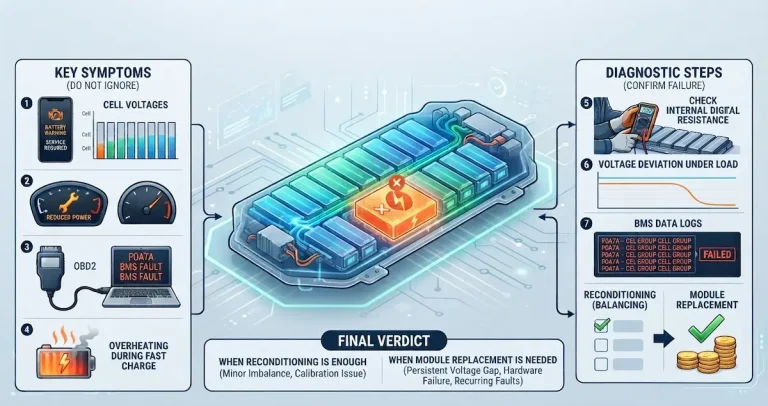 EV battery module replacement
